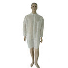 White Hook Loop Neck Disposable Lab Coats With Cuffs