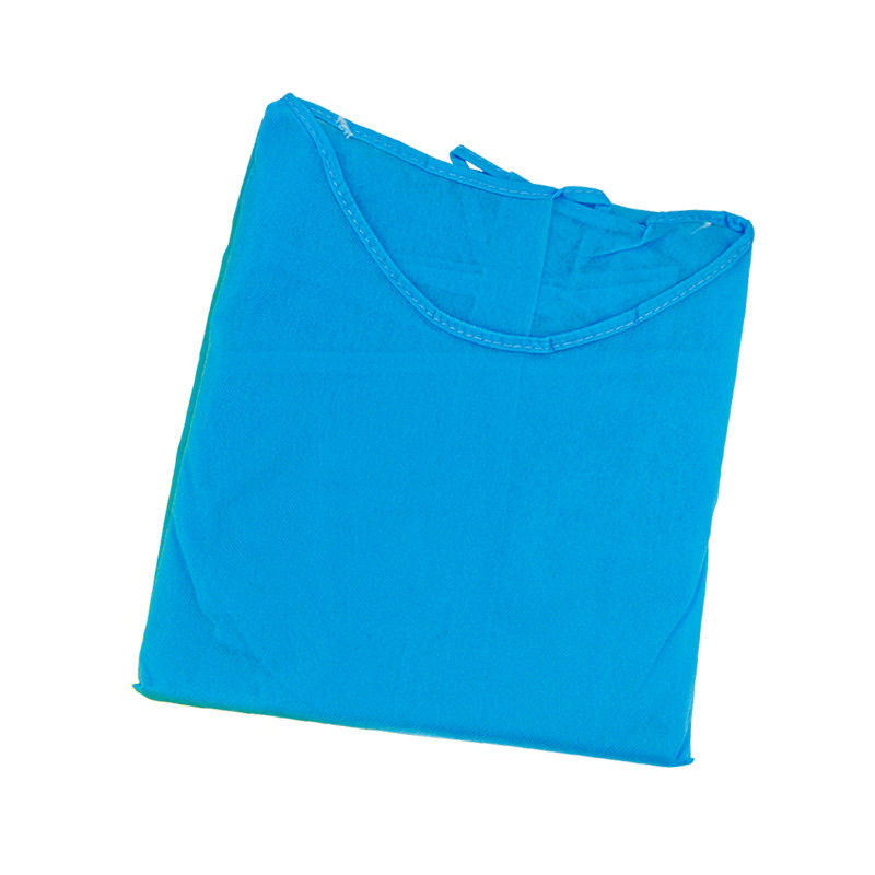 Blue Color Non Sterile 50g Non Woven Disposable Gown